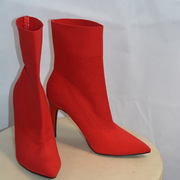 Brash Red Stiletto Boots SZ 9 NWOT - Picture 1 of 6